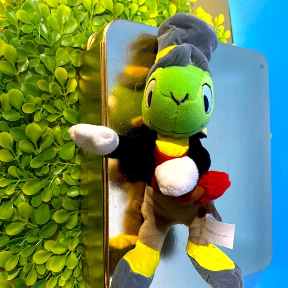 DISNEY EXCLUSIVE NWT VTG 1990s PINOCCHIO RETIRED JIMINY CRICKET BEAN BAG PLUSH - Picture 7 of 9